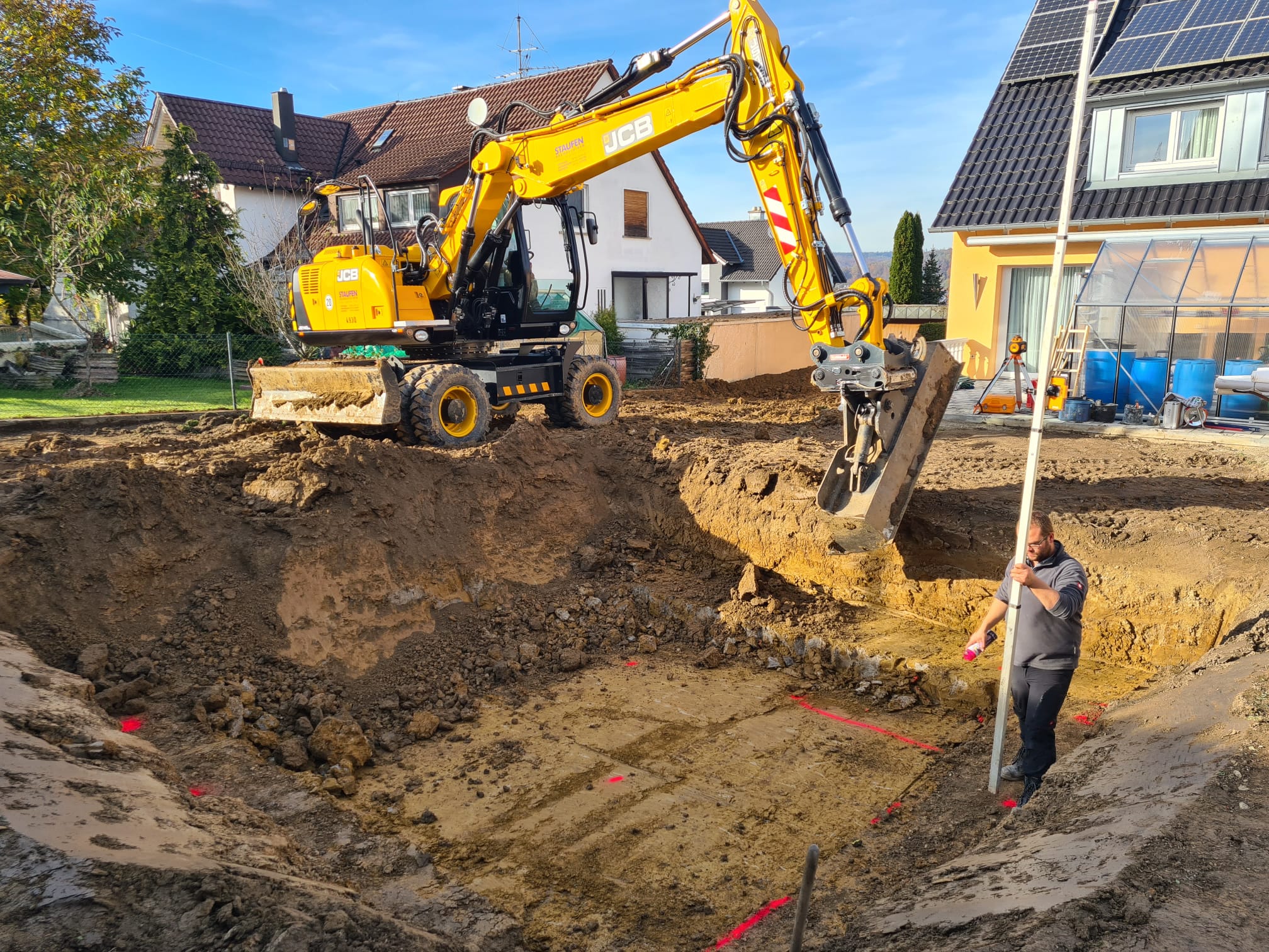 Erdarbeiten und Baugrube in Göppingen-Maitis